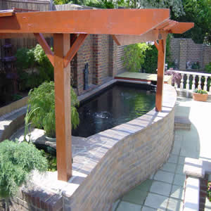 Raised Koi Pond installed by F.Searle Builders & Contractors